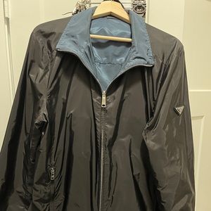 Prada Men’s Reversible Lightweight Jacket Black/Blue